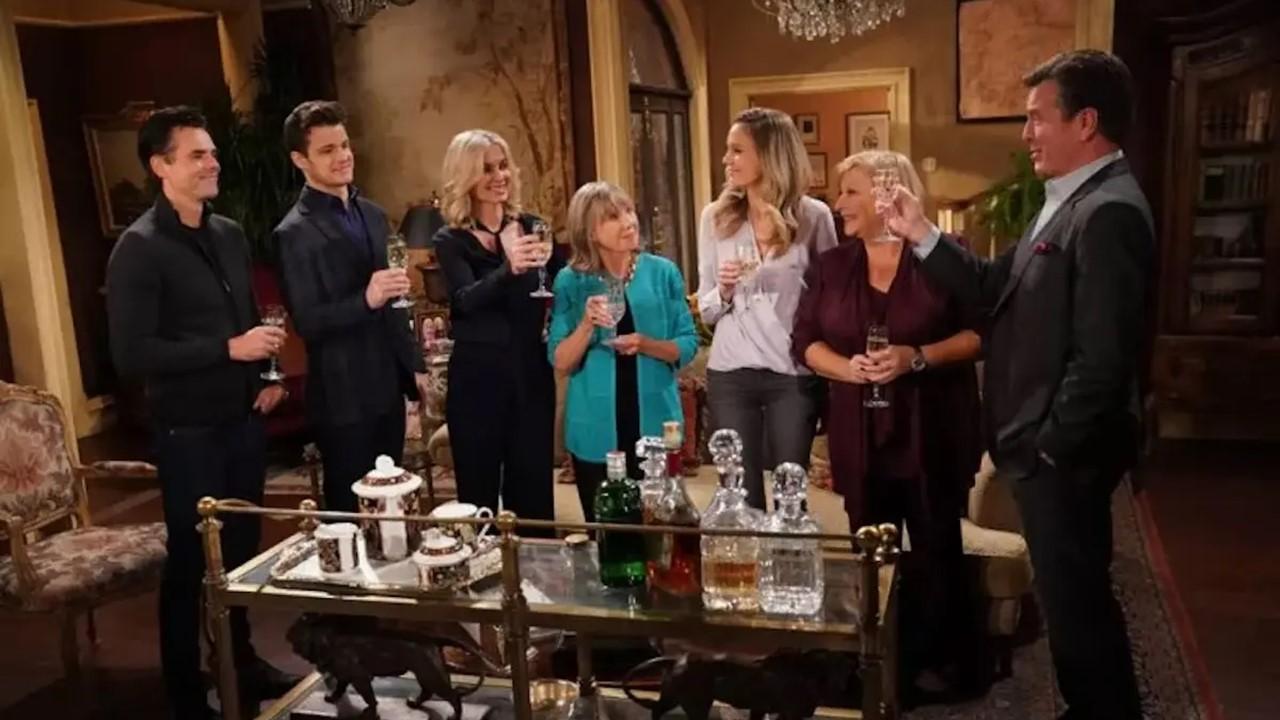 'The Young and the Restless' scene with a toast