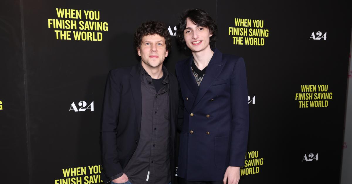 Writer-director Jesse Eisenberg and Finn Wolfhard attend an NYC screening of 'When You Finish Saving the World.'