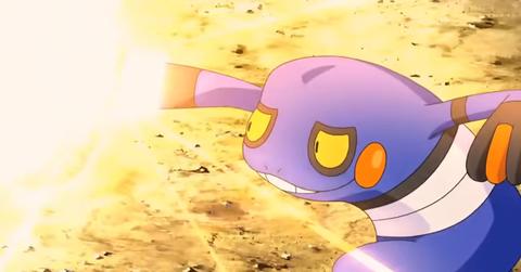 Croagunk as he appears in the 'Pokémon' anime
