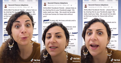 TikTok Rehoming Child Facebook
