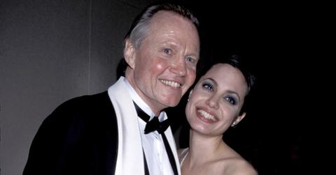 Angelina Jolie and Jon Voight during 55th Annual Golden Globe Awards at Beverly Hilton Hotel in Beverly Hills