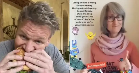 gordon ramsay and vegan teacher