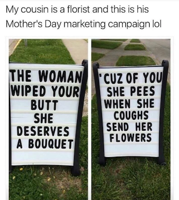 All Mother's Day - A meme, letter and video to get people thinking