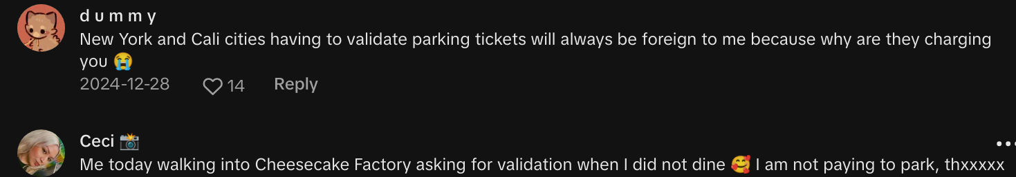 parking validation hack buys returns items