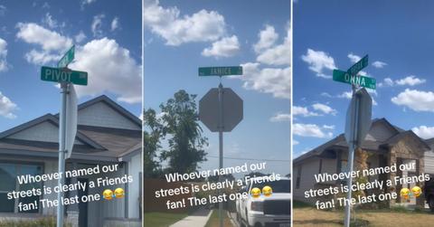 Neighborhood street names inspired by Friends
