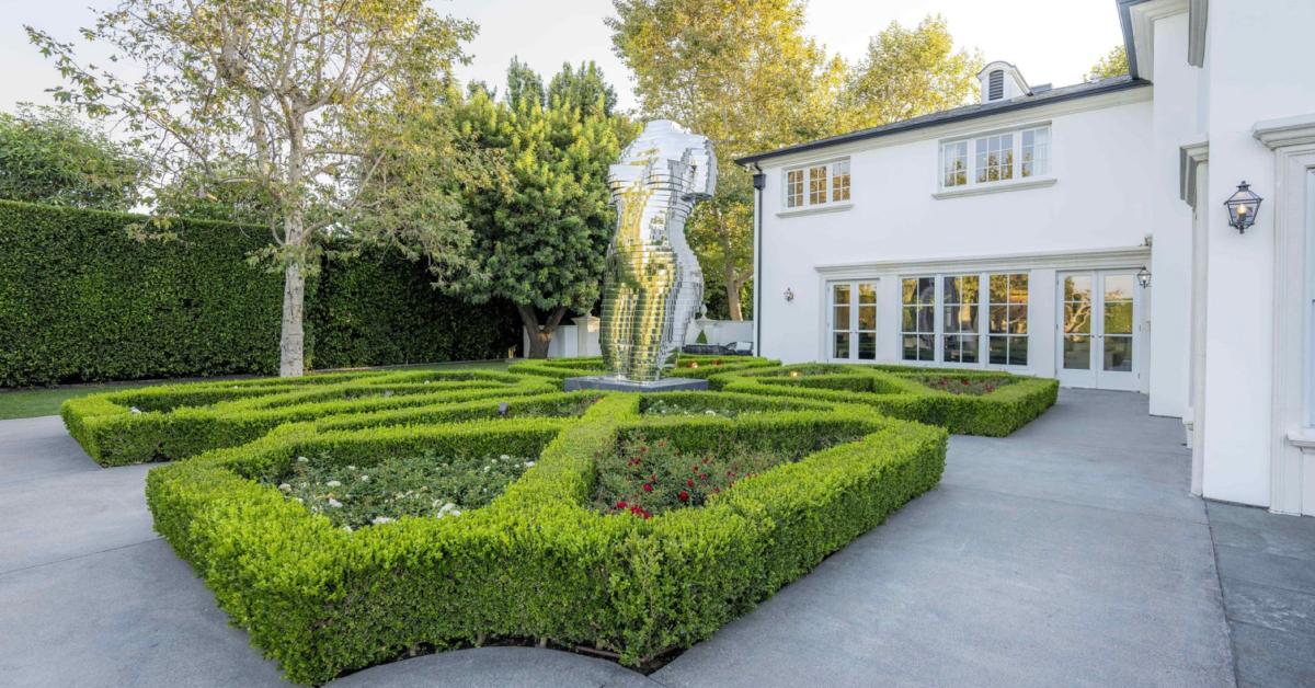 Yard art in Diddy's backyard of his Beverly Hills mansion.