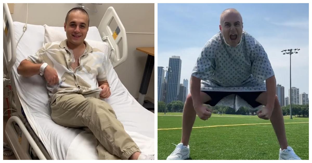 TikTok user Toeknee Corrado has been documenting his cancer journey with a smile.