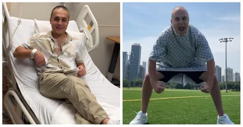 TikTok user Toeknee Corrado has been documenting his cancer journey with a smile.
