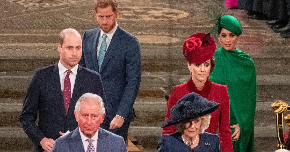 The British Royal Family in March 2020