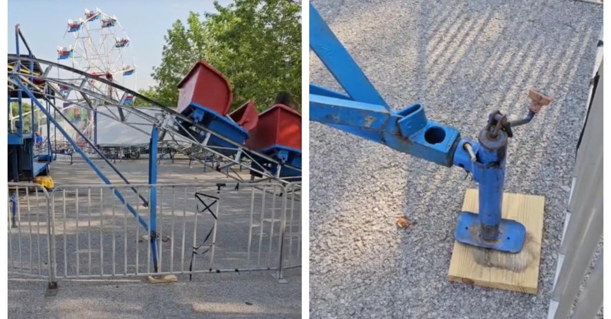 Rickety Children s Roller Coaster at County Fair Scares Folks