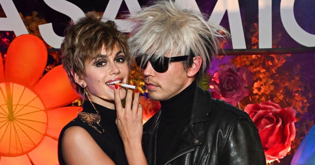 Austin Butler and Kaia Gerber attend the Casamigos Halloween Party 2023.