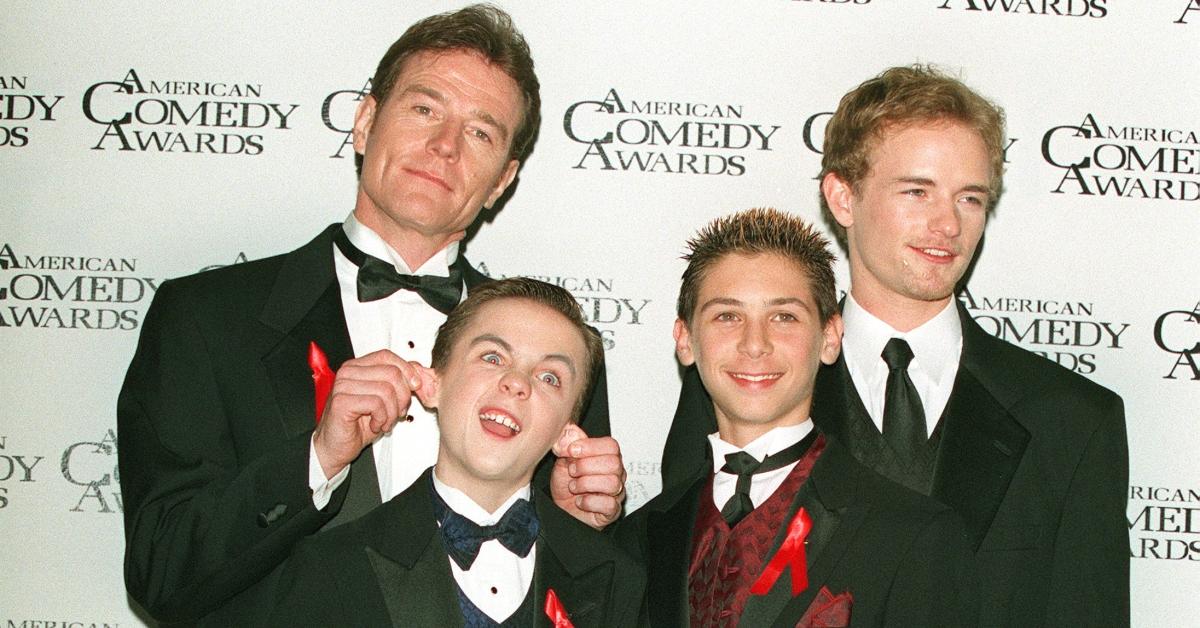 Bryan Cranston, Frankie Muniz, Justin Berfield & Christopher Masterson of 'Malcolm in the Middle' at the 14th American Comedy Awards in Los Angeles in February 2000 