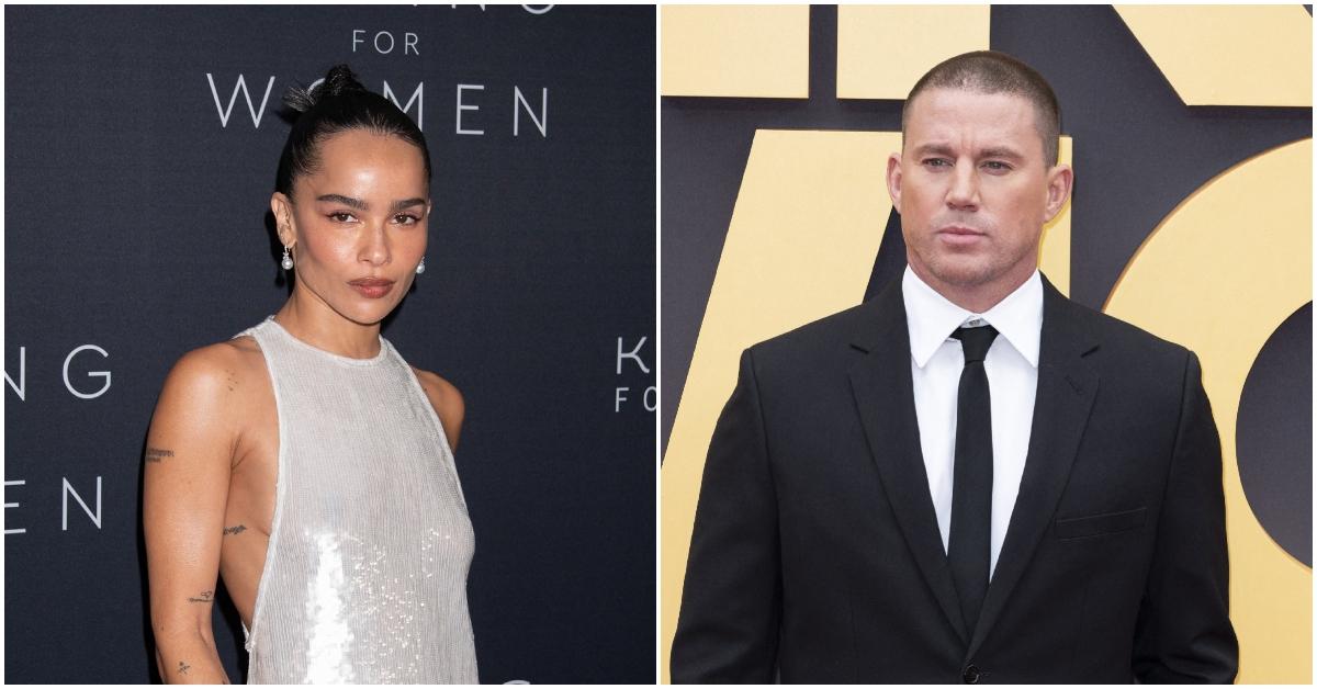 Zoë Kravitz and Channing Tatum at separate events.