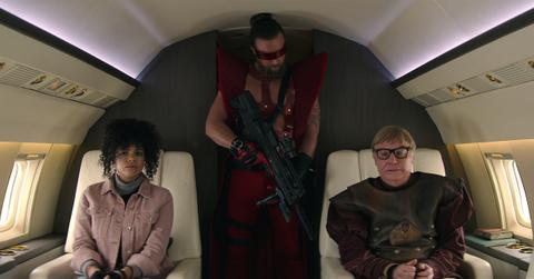 Lydia West as Reilly Clayton, Mike Myers as Ken Scarborough in episode 105 of The Pentaverate.