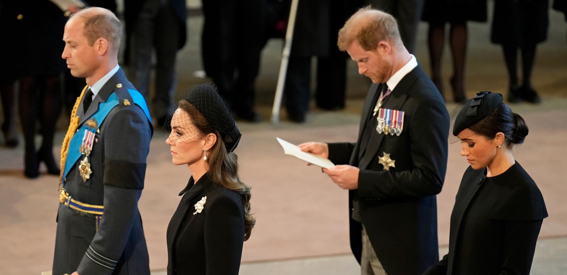Prince William, Prince of Wales, Catherine, Princess of Wales, Prince Harry, Duke of Sussex and Meghan, Duchess of Sussex