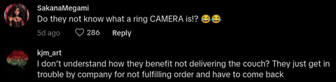 Castlery Delivery Pretends to Ring Doorbell to Fake Delivery
