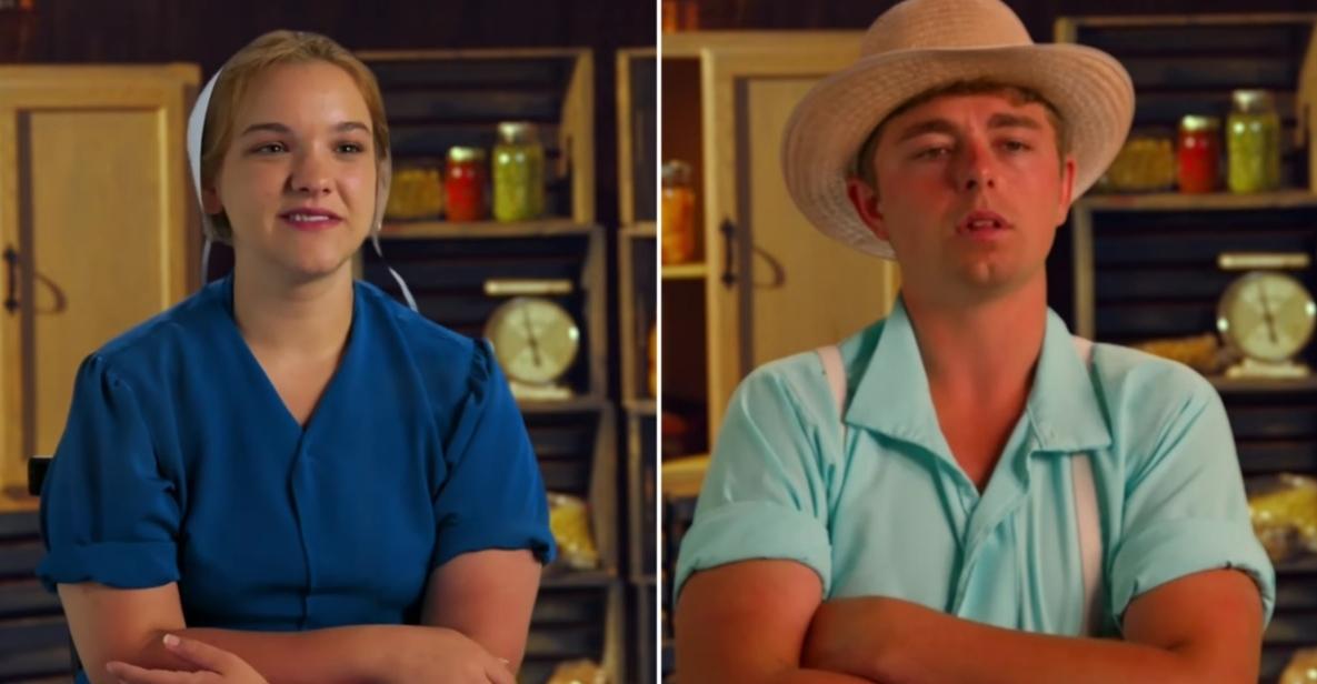 Fannie and Daniel talk to producers on 'Return to Amish'