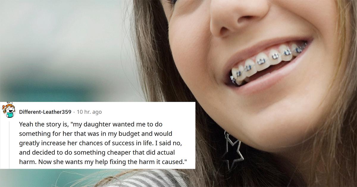 Daughter ruins teeth with mail order braces