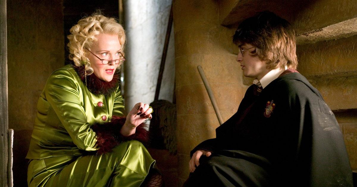 Rita Skeeter and Harry Potter in 'Harry Potter and the Goblet of Fire'