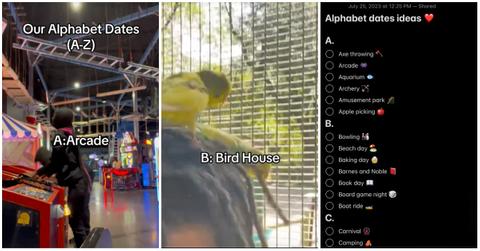 tiktok date idea screenshots