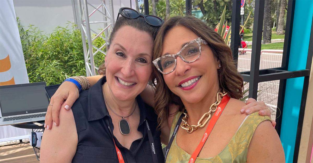 Linda Yaccarino and Juliette Morris in Cannes. 