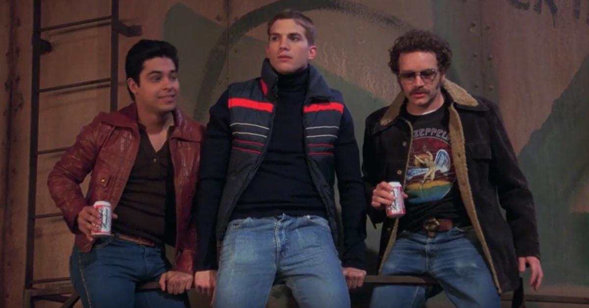 Wilmer Valderrama as Fez, Ashton Kutcher as Kelso, and Danny Masterson as Hyde in 'That '70s Show'