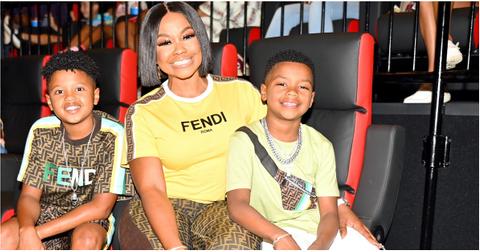 (l-r): Ayden Nida, Phaedra Parks, and Dylan Nida attending an event together.