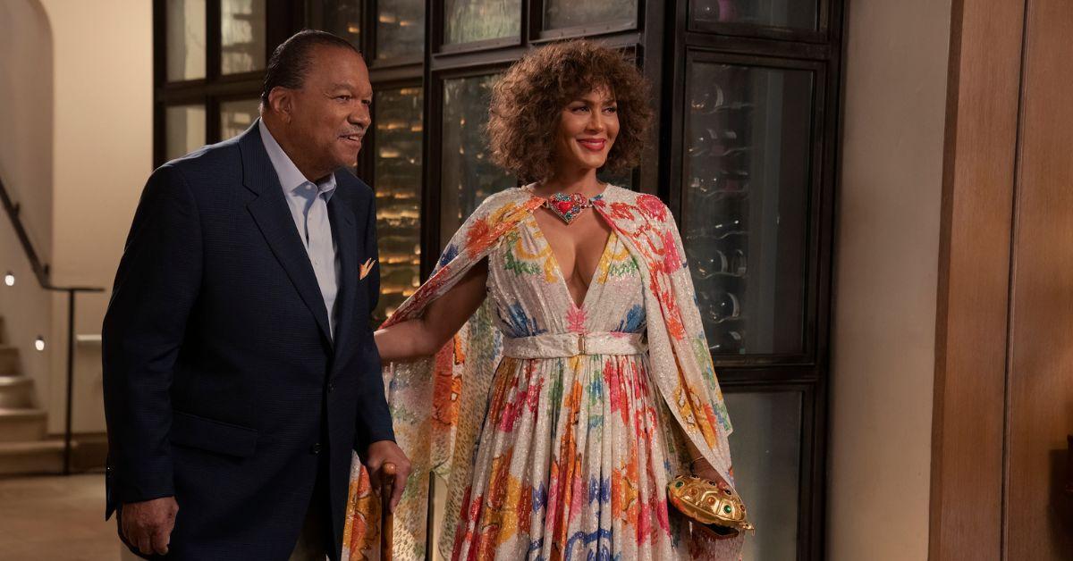 (l-r): Billy Dee Williams and Nicole Ari Parker filming Season 2 of 'AJLT'