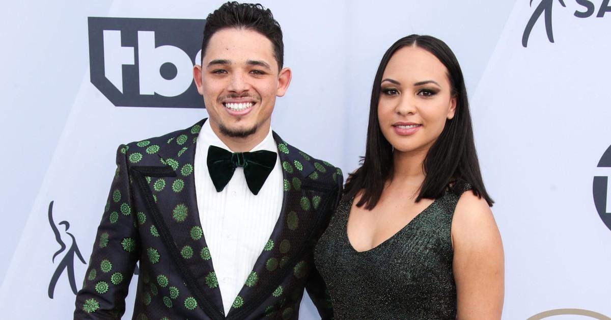 Anthony Ramos and Jasmine Cephas Jones posing for a press photo together