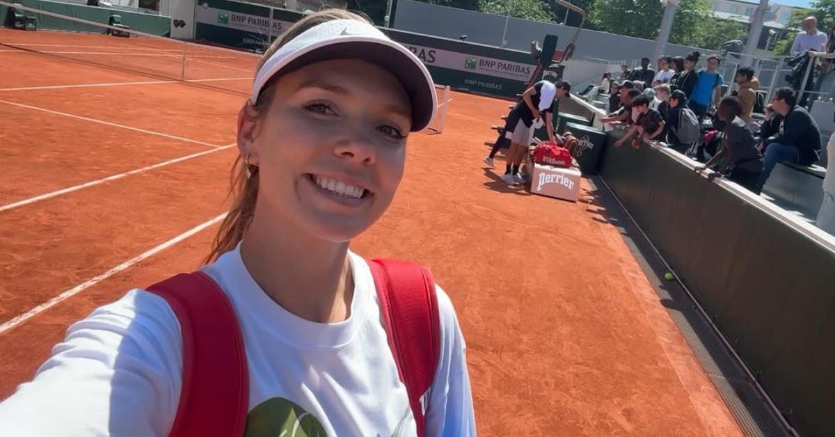 Katie Boulter on the court 