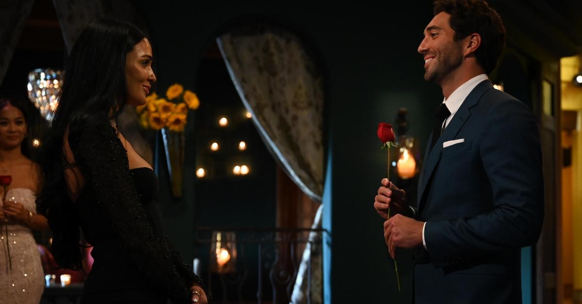 Joey gives Lauren a rose on The Bachelor