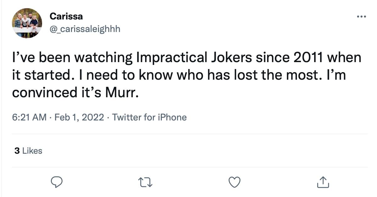 Who Has Lost the Most on 'Impractical Jokers'? Details