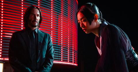 Keanu Reeves as John Wick and Rina Sawayama as Akira in 'John Wick: Chapter 4.'