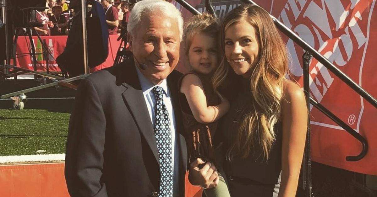 (l-r): Lee Corso, Sam Ponder's daughter, and Sam Ponder