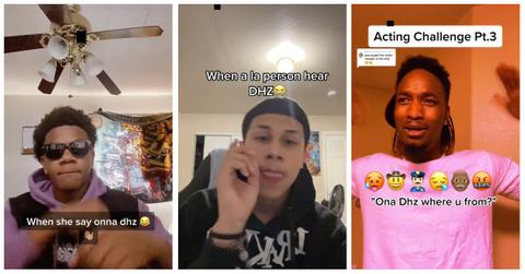 TikTokers saying "dhz"