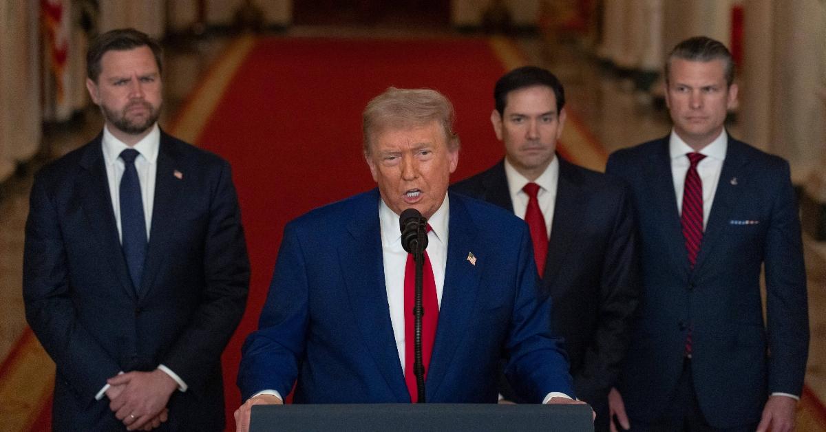 (L-R): JD Vance, President Donald Trump, Marco. Rubio, and Pete Hegseth