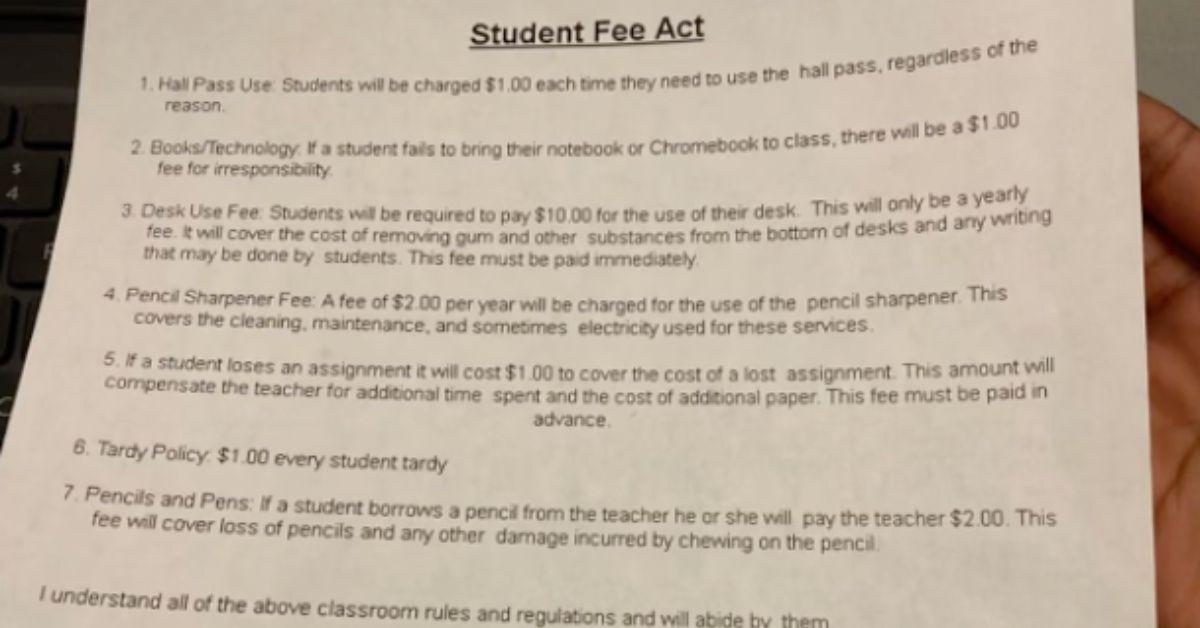 Student Fee Act
