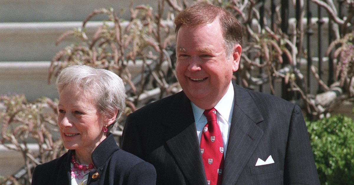 (l-r): Fellow former Senator Nancy Kassebaum Baker and David Boren at the White House