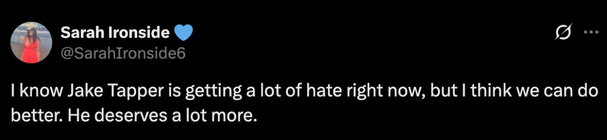 Post to X about Jake Tapper