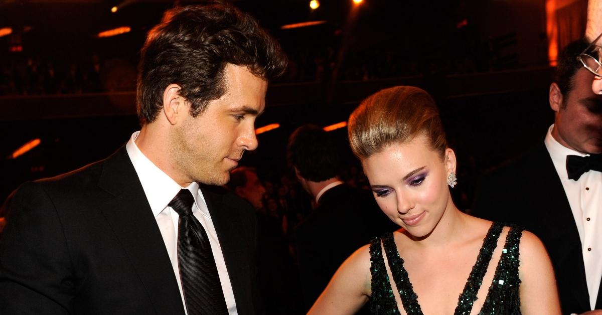 Ryan Reynolds and Scarlett Johansson in the audience at the 64th Annual Tony Awards at Radio City Music Hall on June 13, 2010 in New York City. (Photo by Kevin Mazur/WireImage)