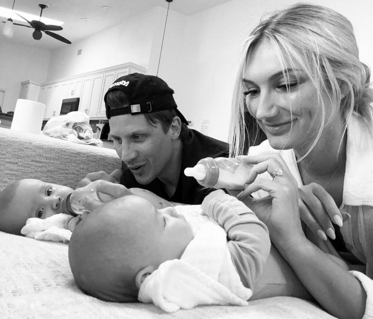Brooke Hogan with her husband and twins