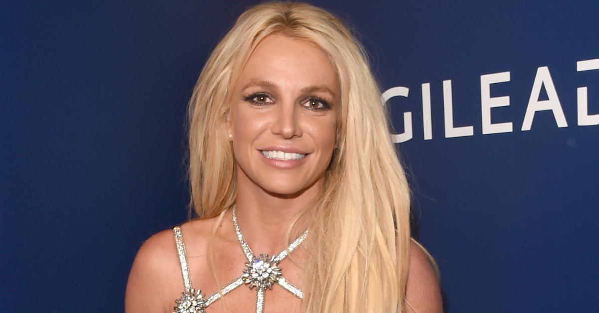  Britney Spears poses backstage at the 29th Annual GLAAD Media Awards