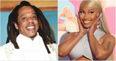 Jay Z and Nicki Minaj in a collage photo