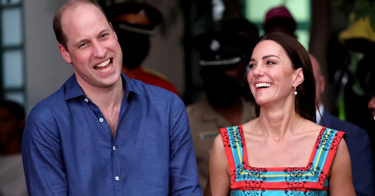 Prince William and Kate Middleton at the Platinum Jubilee Royal Tour of the Caribbean in Jamaica in 2022