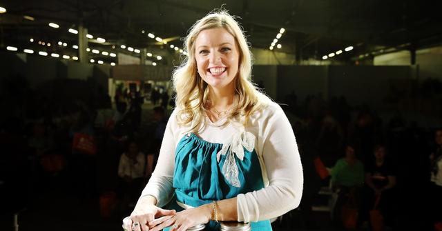 Chef Damaris Phillips poses on stage at the Grand Tasting presented by ShopRite