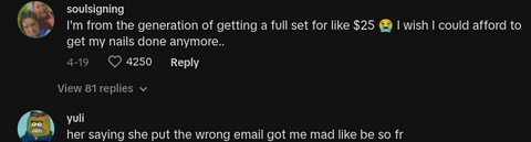 nail stylist cuts off nails