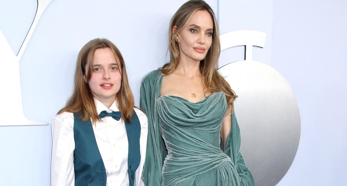 Angelina and Vivienne Jolie on the red carpet