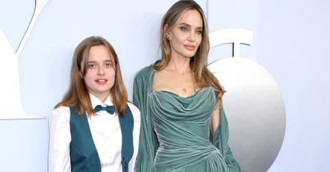 Angelina and Vivienne Jolie on the red carpet