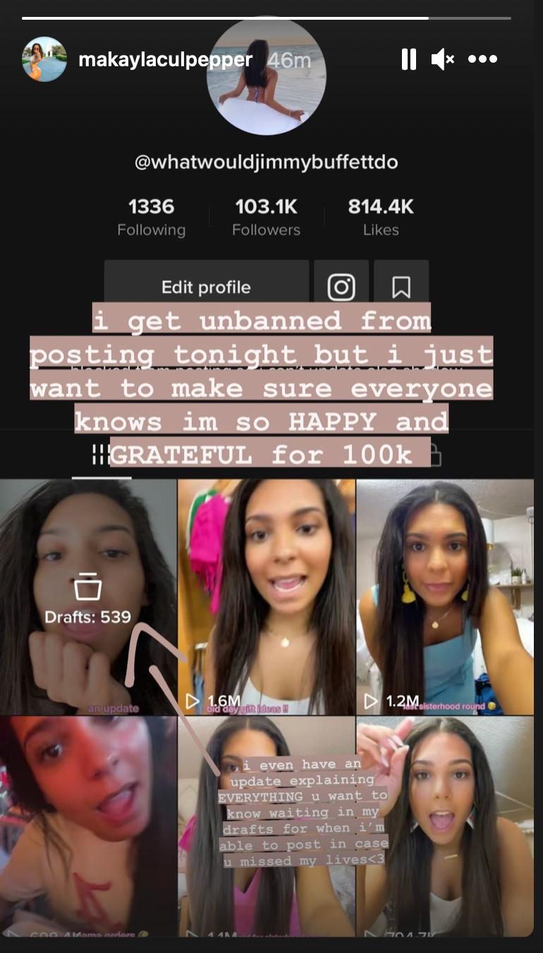 @makaylaculpepper Makayla Culpepper is back on TikTok.