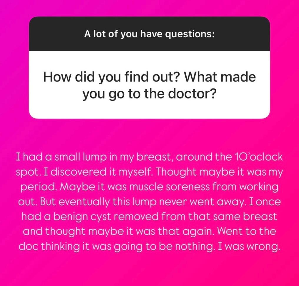 Since sharing her breast cancer diagnosis, Katie Thurston has answered a few questions on her Instagram Story. 